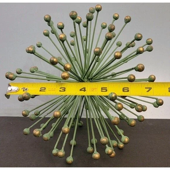 Sputnik Atomic Design Metal Table Sculpture Object Approx 8" Wide - Picture 3 of 4